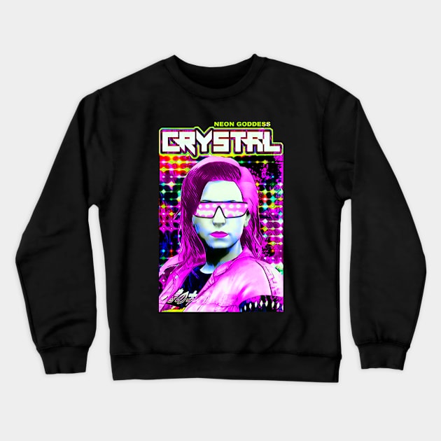 CRYSTAL ''NEON GODDESS'' Crewneck Sweatshirt by KVLI3N